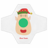 おもしろい小妖精や小人クリスマス サッカーボール (フラット)