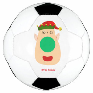 おもしろい小妖精や小人クリスマス サッカーボール