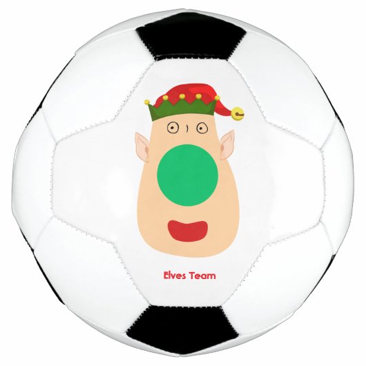 おもしろい小妖精や小人クリスマス サッカーボール (正面)