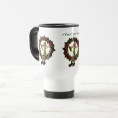 おもしろい小妖精や小人パーソナライズされたクリスマス トラベルマグ (正面左)