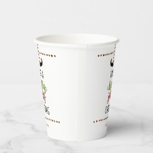 おもしろい小妖精や小人ホリーすてきクリスマスパーソナライズされた 紙コップ (右)