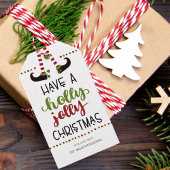 おもしろい小妖精や小人レッグホリークリすてきスマス ギフトタグ