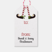 おもしろい小妖精や小人脚 ギフトタグ (正面)