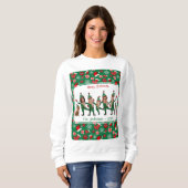 おもしろい小妖精や小人7醜いクリスマスセーターの家族 スウェットシャツ (正面フル)