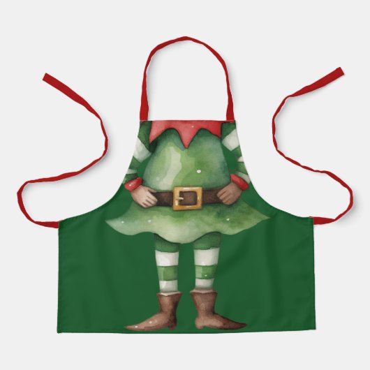 おもしろい小妖精や小人 エプロン (正面)