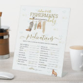 おもしろい小漁師ダービーベイビーシャワー予測 台座サイン (インサイチュ)