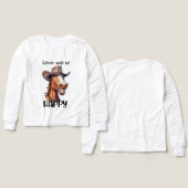 おもしろい少年の馬好き (デザイン 正面＆背面)