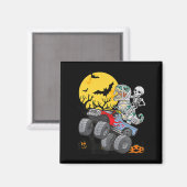 おもしろい少年ハロウィーンモンスタートラックカボンプキンミイーン マグネット (正面/裏面)