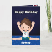 おもしろい少年体操You Are A-Maze-ing誕生日 カード (正面)