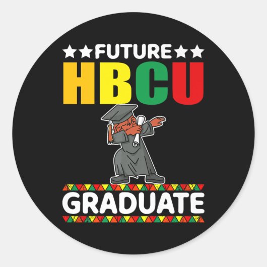 おもしろい少年院卒業キッドフューチャーHbcu Gradu ラウンドシール (正面)