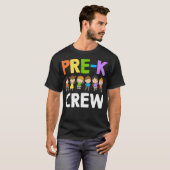 おもしろい就学前先生デザイン男性へ女性PreK Tシャツ (正面フル)
