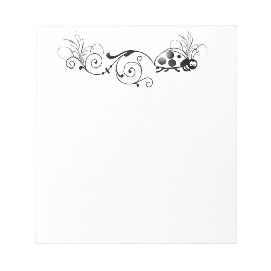 おもしろい尾のラディバグ ノートパッド (正面)