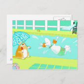 おもしろい屋内 ポストカード (正面/裏面)