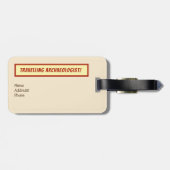 "おもしろい属します考古学者に" ラゲッジタグ (裏面横)