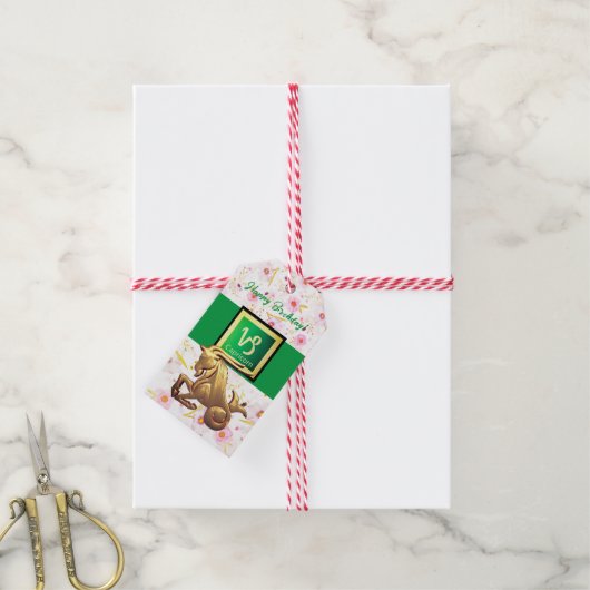 おもしろい山羊座誕生日 ギフトタグ (より糸付き)