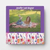 おもしろい山花カラフル卒業カスタム写真 フォトプラーク (正面)