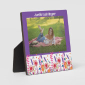 おもしろい山花カラフル卒業カスタム写真 フォトプラーク (正面)