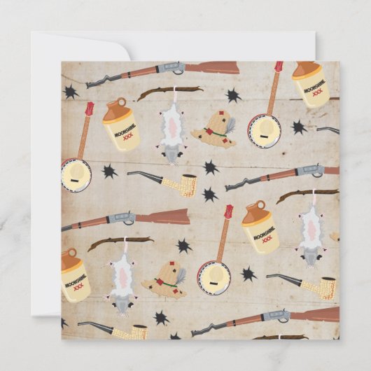 おもしろい山間部のパーティーの招待状 招待状 (裏面)