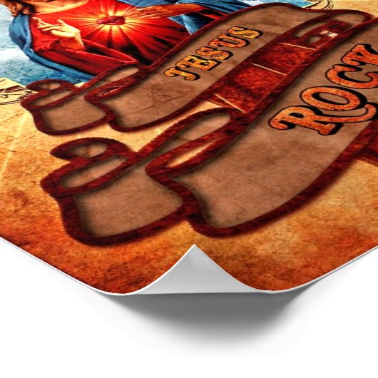 おもしろい岩 ポスター (角)