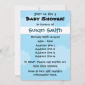 おもしろい嵐と叫ぶ赤ちゃんシャワーカード 招待状 (裏面)