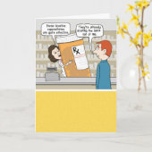 おもしろい巨大な下剤の薬がカードになる カード (黄色い花)