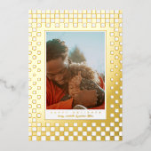 おもしろい市松模様にの写真 箔シーズンカード (正面)