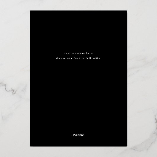 おもしろい市松模様にの写真 箔シーズンカード (裏面)