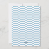 おもしろい市松模様にカスタマイズ可能なカラー1フォトLTブルー シーズンカード (裏面)