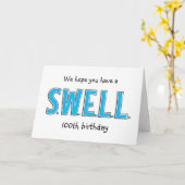 おもしろい希望あなたの100番目の誕生日はSwellグリーティング カード (黄色い花)