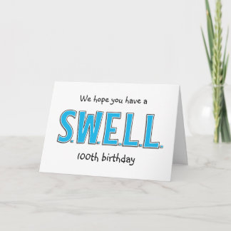 おもしろい希望あなたの100番目の誕生日はSwellグリーティング カード
