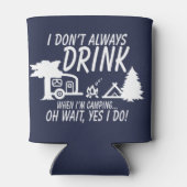 おもしろい常に飲まない待つYes私はキャンプパーティー 缶クーラー (裏面)