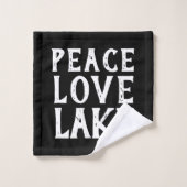 おもしろい平和 – 愛 – 湖 | バスタオルセット (ウォッシュタオル)