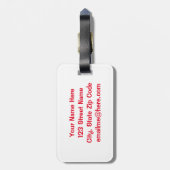 おもしろい平静を保ち、右のバッグをつかんで下さい ラゲッジタグ (裏面縦)