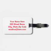 おもしろい平静を保ち、右のバッグをつかんで下さい ラゲッジタグ (裏面横)