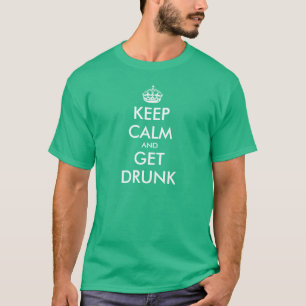 おもしろい平静を保ち、飲まれる得るために穏やかなTシャツ を保って下 Tシャツ