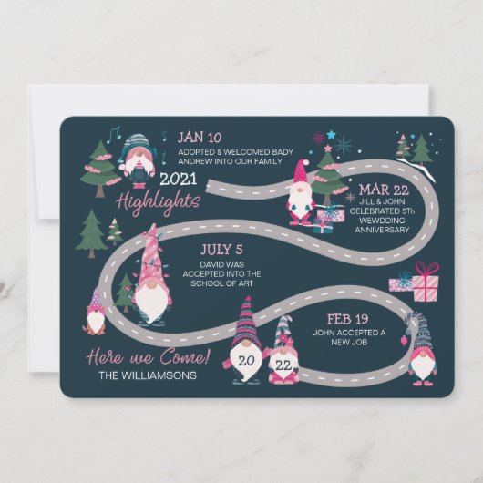 おもしろい年度終了ハイライト格言クリスマスロードマップ シーズンカード (正面)