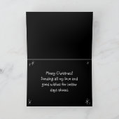 おもしろい幸せなサンタペンギン＆メリークリスマスユニーク カード (内部)