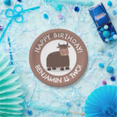 おもしろい幸せなパーソナライズされたヤクの誕生日 ペーパープレート (パーティー)