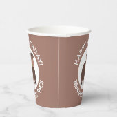 おもしろい幸せなパーソナライズされたヤクの誕生日 紙コップ (右)