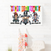 おもしろい幸福な退職 横断幕 (インサイチュ)