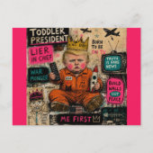 おもしろい幼児大統領 ポストカード (正面)