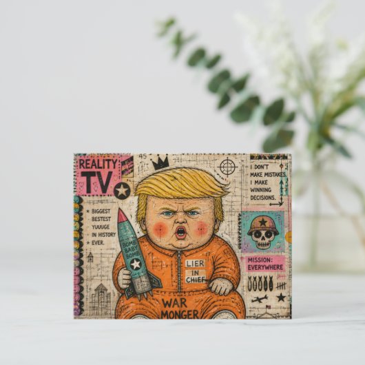 おもしろい幼児大統領 ポストカード (スタンド正面)