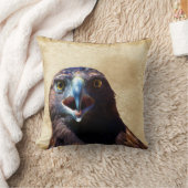 おもしろい幼若ハゲ・イーグル悪態野生動物 クッション (ブランケット)