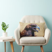 おもしろい幼若ハゲ・イーグル悪態野生動物 ランバークッション (椅子)