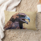 おもしろい幼若ハゲ・イーグル悪態野生動物 ランバークッション (ブランケット)