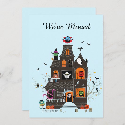 おもしろい幽霊のよく出る不気味引っ越しました (正面/裏面)