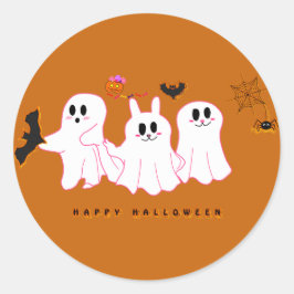おもしろい幽霊の写真 |ステッカー ラウンドシール