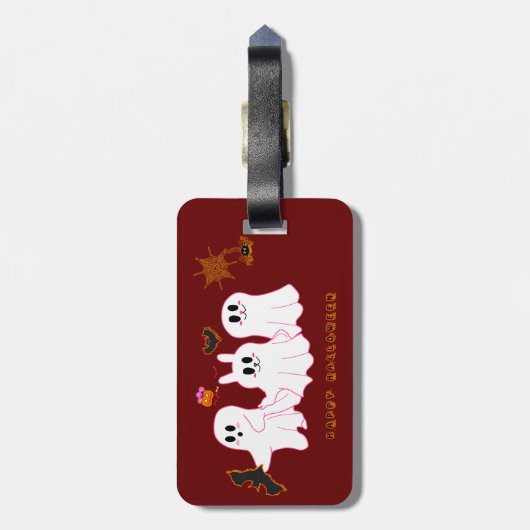 おもしろい幽霊の写真 |荷物タグ ラゲッジタグ (裏面縦)