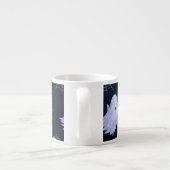 おもしろい幽霊スパイダーハロウィンパターン。 エスプレッソカップ (裏面)