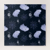 おもしろい幽霊スパイダーハロウィンパターン。 ジグソーパズル (横)